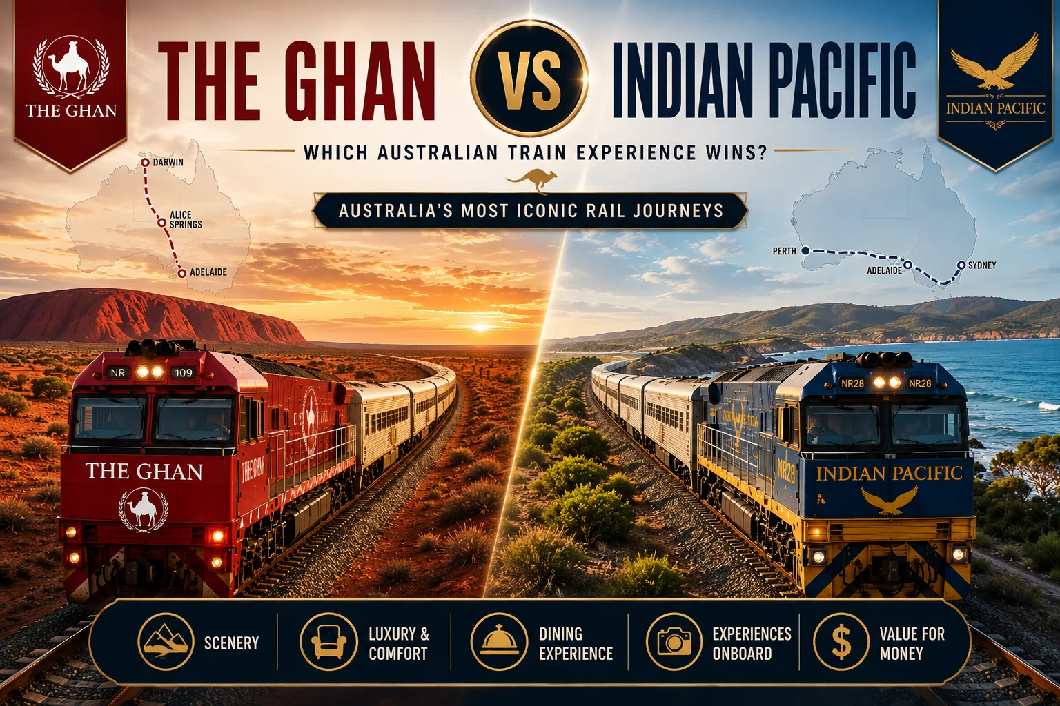 The Ghan vs Indian Pacific